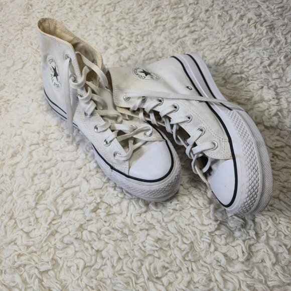 Chuck Taylor Converse All Star Platform High Top Sneakers,Size 7.5 - Picture 3 of 10